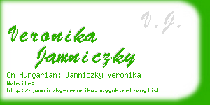 veronika jamniczky business card